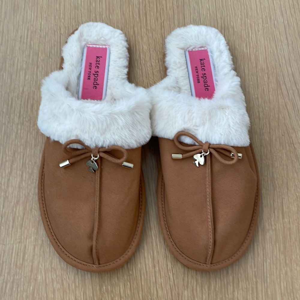 Kate Spade Slippers Size 7 Lacey Suede Bow